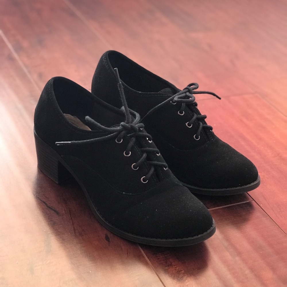 Black Suede Lace Up Booties